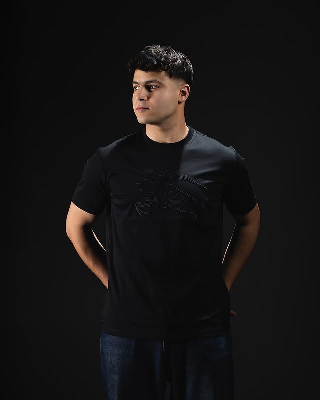 Burberry Black Embossed Logo T-Shirt